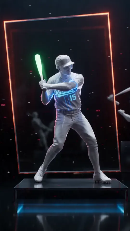 Figura 3D de béisbol